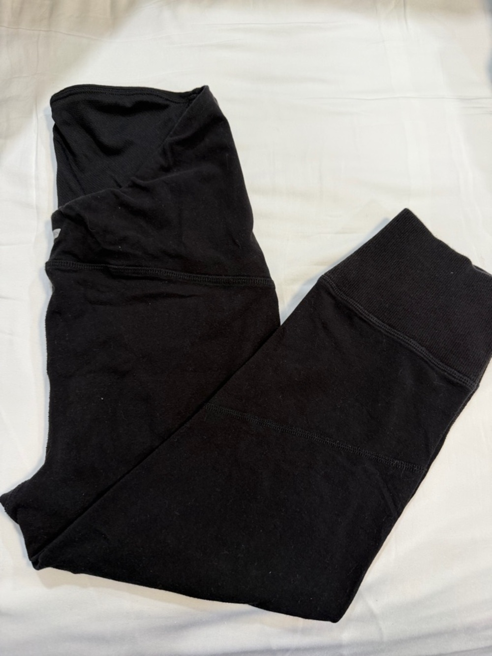 Athletic Works Black Maternity Stretch Pull-On Leggings